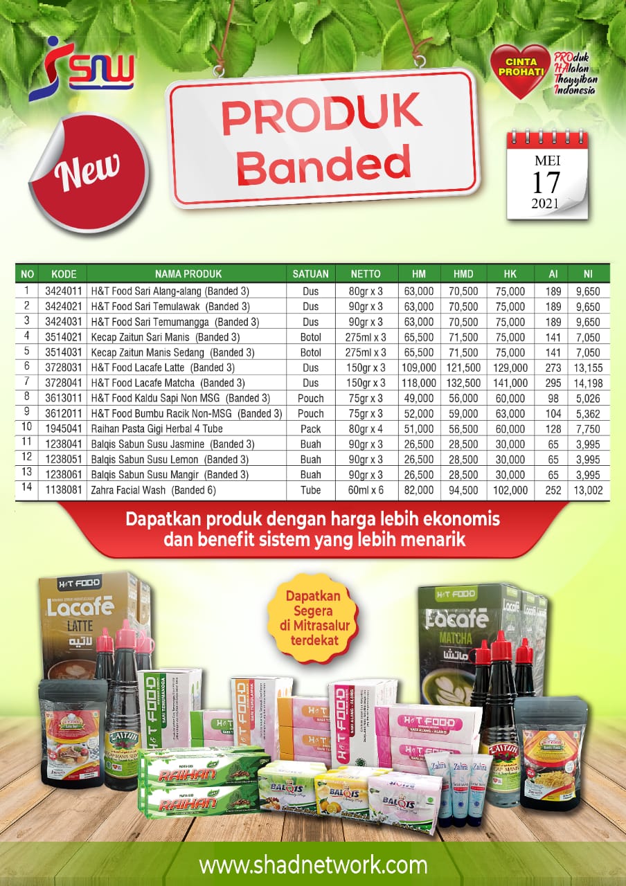 Daftar Harga Special Product